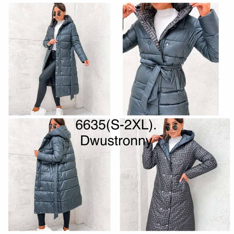 Plaszcze damskie zimowe Roz S-2XL, 1 Kolor Paczka 5 szt